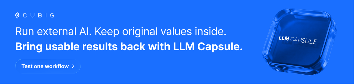 Test an AI workflow with protected input and in-environment Reconstruction using LLM Capsule.