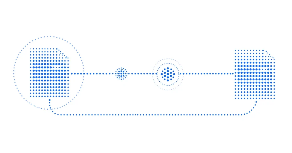 Diagram showing how to run AI on circuit IDs with a protected stand-in and local Reconstruction.