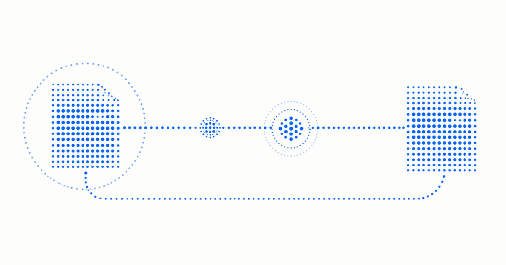 Diagram showing how to run AI on circuit IDs with a protected stand-in and local Reconstruction.