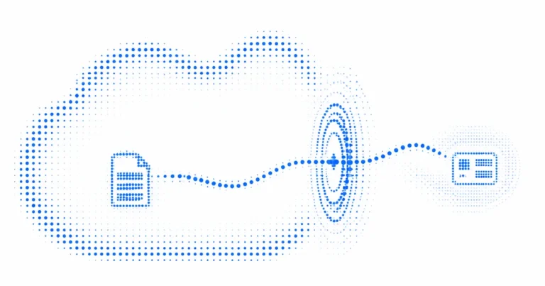 Data residency for AI shown as a source record staying inside a dotted region while a protected request crosses the model boundary.