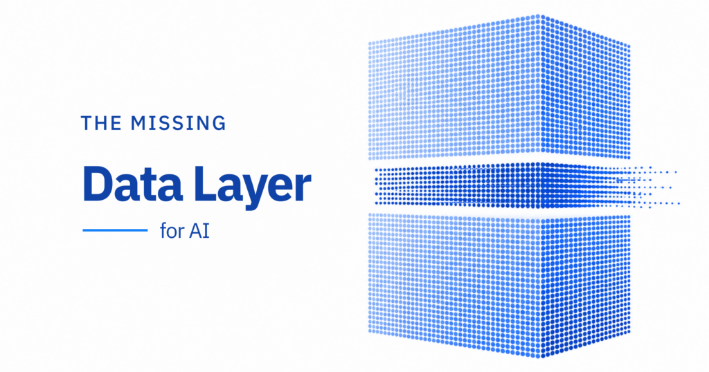 Blue dot-matrix data structure with a distinct middle layer for sensitive enterprise AI